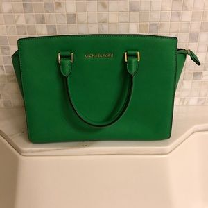 Michael Kors Selma saffiano leather satchel